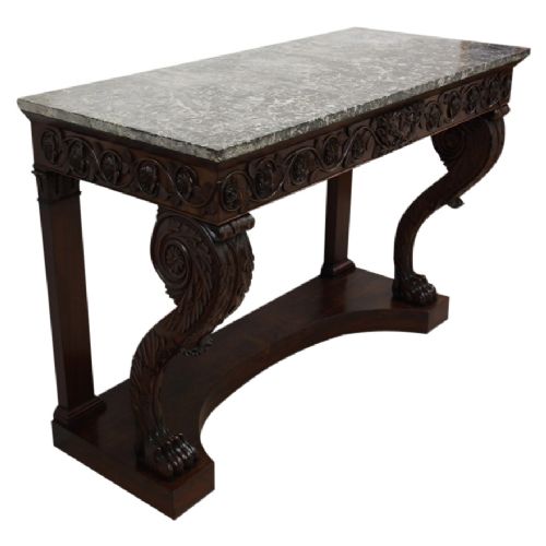 William IV Console Table with Marble Top