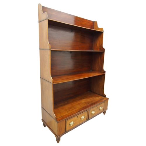 Regency Mahogany Waterfall Bookcase