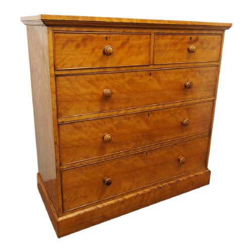 Victorian Satin Birch Chest of Drawers


