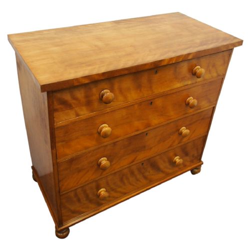 Victorian Satin Birch Chest of Drawers