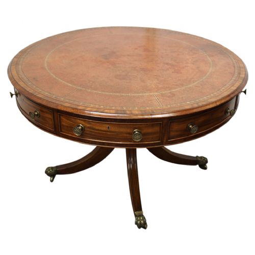 George III Mahogany Drum Table
