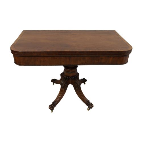 George IV Mahogany Fold Over Tea Table