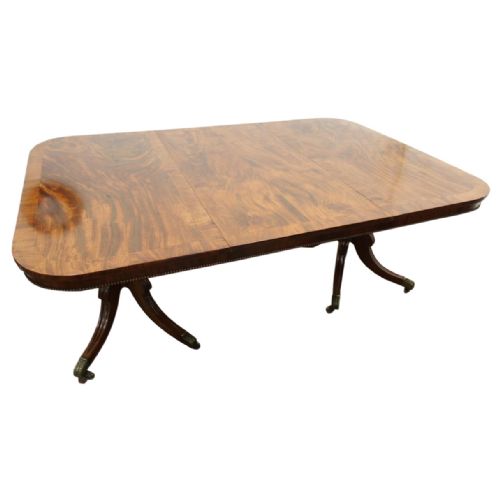 RARE TWIN PILLAR DINING TABLE BY WILLIAM TROTTER
