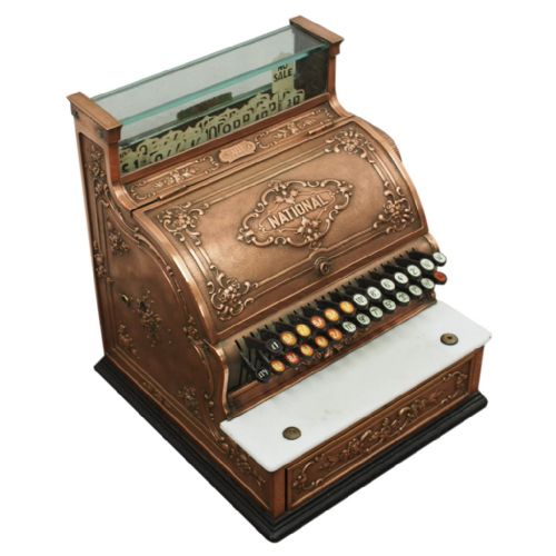 cast copper national cash register - CATEGORY: ANTIQUE MISCELLANEOUS - DATED 1900