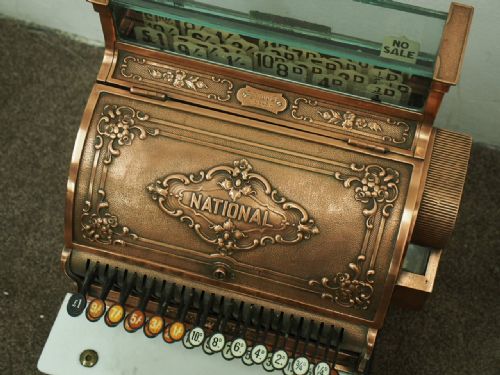 CAST COPPER NATIONAL CASH REGISTER - ADDITIONAL PHOTO 2