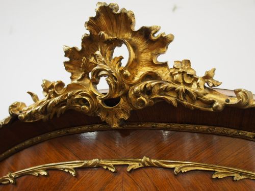 FRENCH KINGWOOD BOMBE FRONT VITRINE - ADDITIONAL PHOTO 8