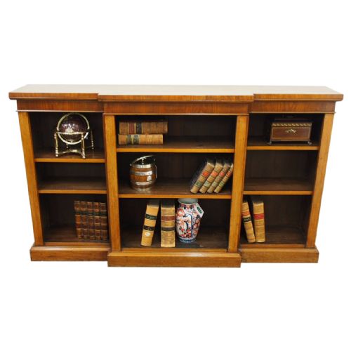 Victorian Mahogany Breakfront Open Bookcase