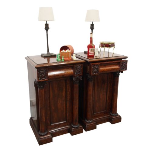 Pair of William IV Mahogany Pedestals