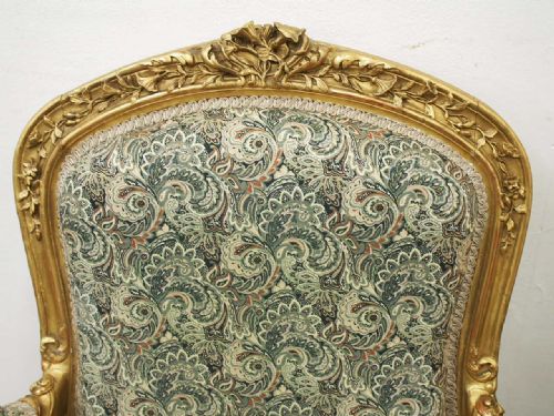 PAIR OF LOUIS XV CARVED AND GILTWOOD ARMCHAIRS - ADDITIONAL PHOTO 1