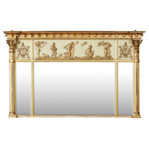 Regency Triptych Overmantel Mirror