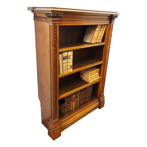 Scottish Walnut Open Bookcase
