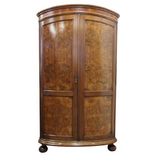 walnut and burr walnut wardrobe by whytock and reid - CATEGORY: ANTIQUE WARDROBES - DATED 1900
