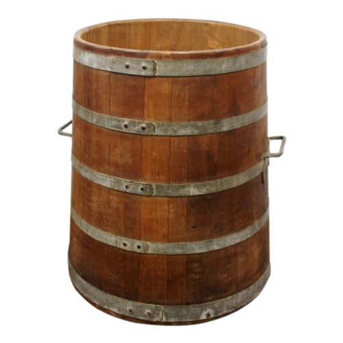 Large Staved Teak Ships Water Butt