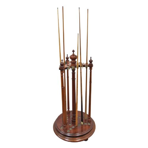 Unusual Victorian Mahogany Revolving Cue Stand