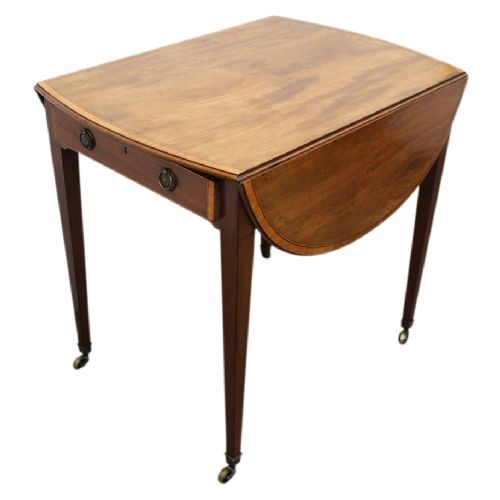 George III Inlaid Mahogany Pembroke Table