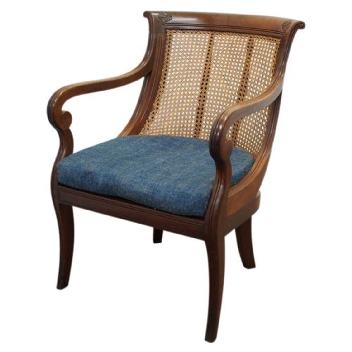 Regency Mahogany Bergere Library Chair