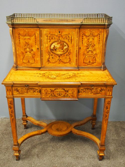 fig 1. Edwards and Roberts Satinwood Writing Desk