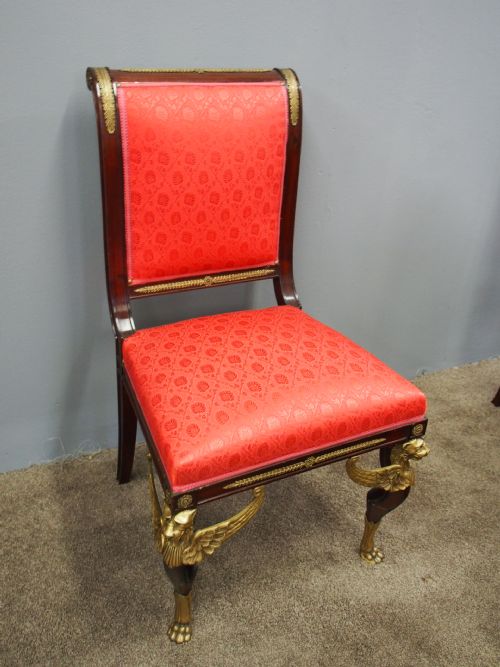 19TH CENTURY PAIR OF EMPIRE REVIVAL SIDE CHAIRS - ADDITIONAL PHOTO 1