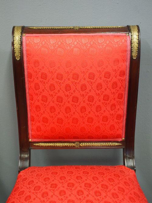 19TH CENTURY PAIR OF EMPIRE REVIVAL SIDE CHAIRS - ADDITIONAL PHOTO 4
