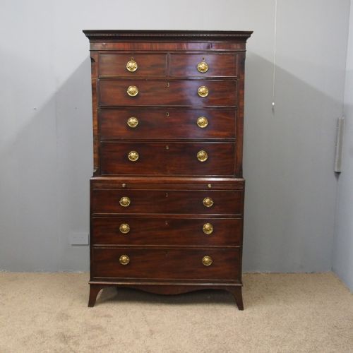 George III Mahogany Chest on Chest