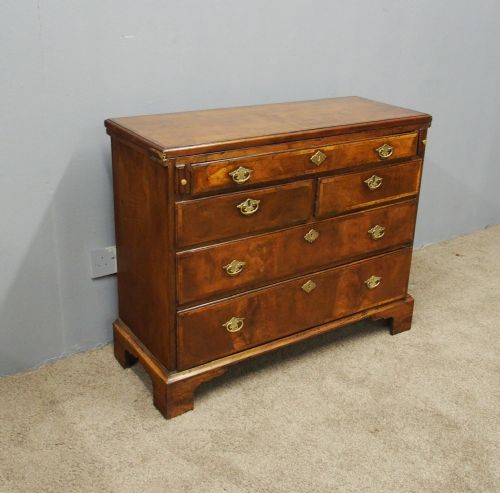 Georgian Style Walnut Bachelors Chest of Drawers