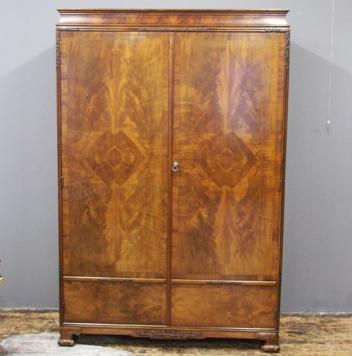 Mahogany Two Door Wardrobe by Whytock and Reid