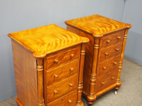 PAIR OF SATIN BIRCH PEDESTALS - ADDITIONAL PHOTO 1