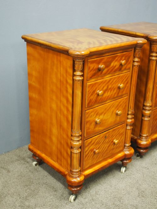 PAIR OF SATIN BIRCH PEDESTALS - ADDITIONAL PHOTO 2