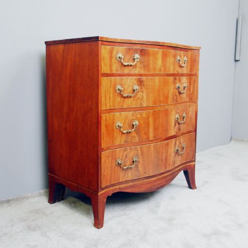 HEPPLEWHITE STYLE INLAID MAHOGANY CHEST OF DRAWERS