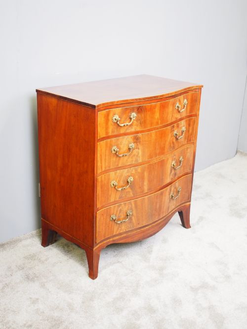 HEPPLEWHITE STYLE INLAID MAHOGANY CHEST OF DRAWERS - ADDITIONAL PHOTO 2