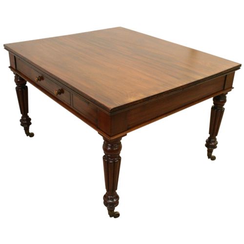 Mahogany Library Table or Pull Out Table After Gillows of Lancaster