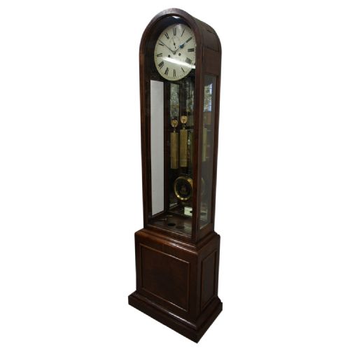Domed Top Walnut and Burr Walnut Clock by William Barr of Govan