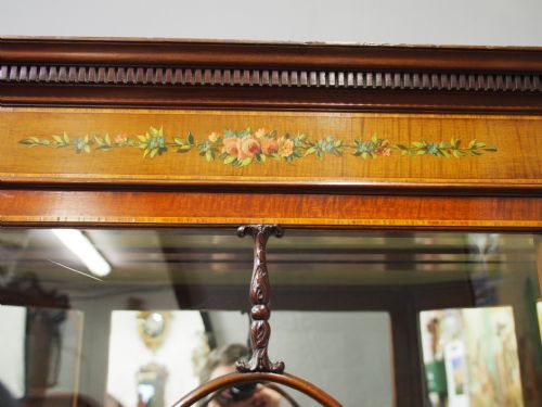 SHERATON STYLE INLAID AND PAINTED DISPLAY CABINET - ADDITIONAL PHOTO 10