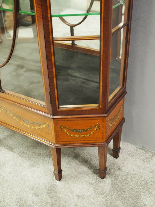 SHERATON STYLE INLAID AND PAINTED DISPLAY CABINET - ADDITIONAL PHOTO 13