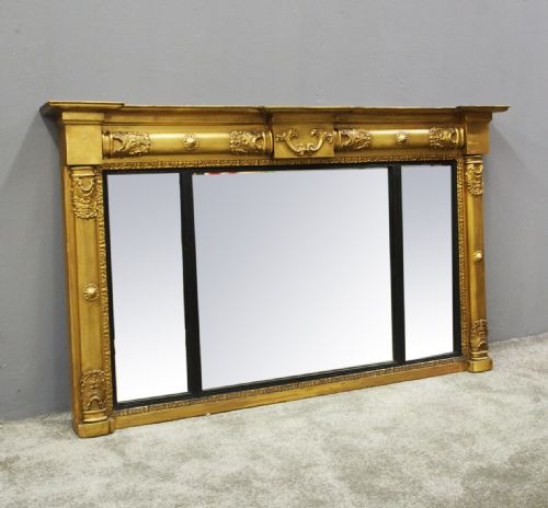 William IV Gilt Triptych Overmantel Mirror

