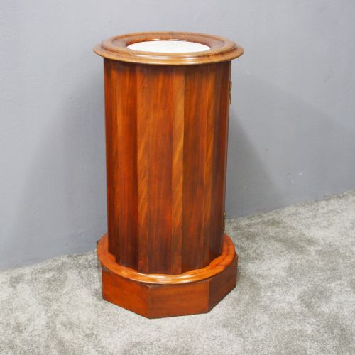 Victorian Fluted Marble Top Pedestal
