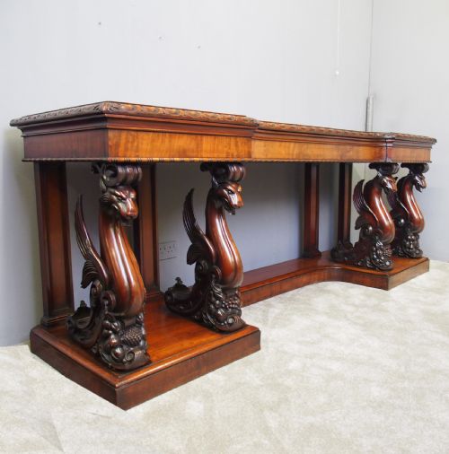 William IV Mahogany Serving Table in the Manner of William and Gibton of Dublin