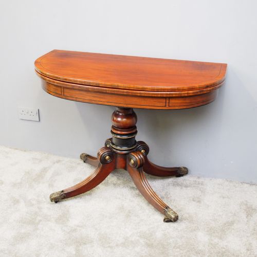 Scottish Mahogany D Shaped Card Table