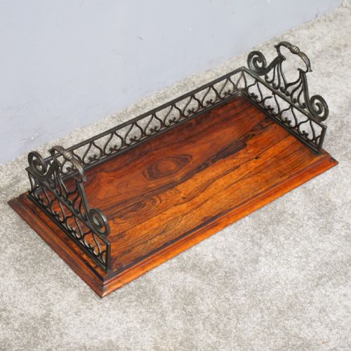 George IV Rosewood and Bronze Book Trough

