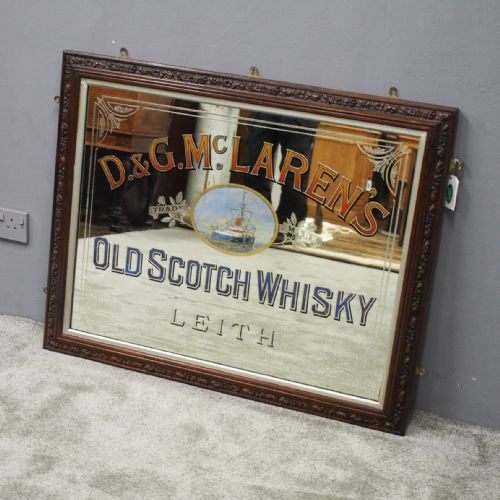 D&g Mclarens of Leith Whisky Advertising Mirror