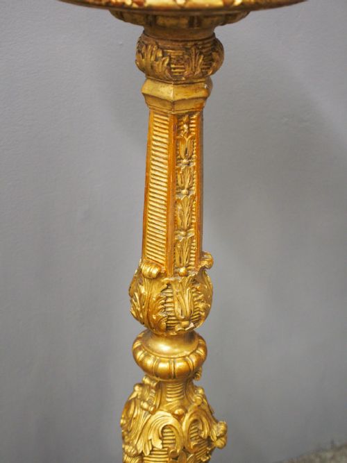 CHARLES II STYLE CARVED AND GILDED TORCHERE - ADDITIONAL PHOTO 4