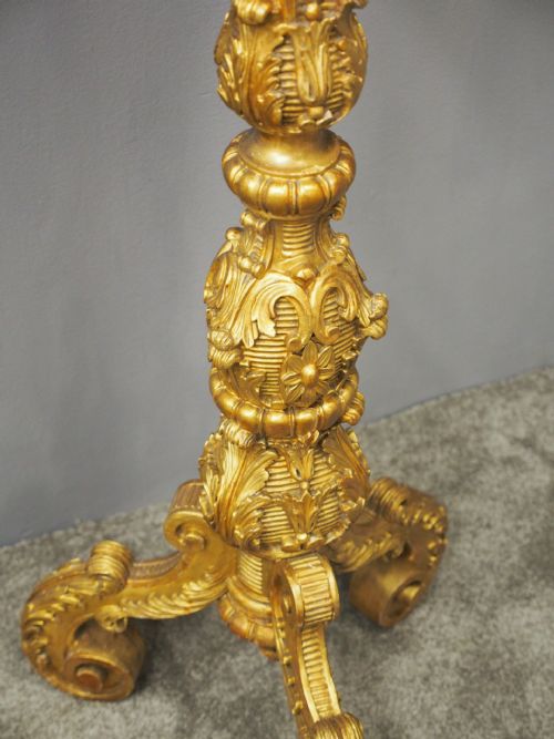 CHARLES II STYLE CARVED AND GILDED TORCHERE - ADDITIONAL PHOTO 5