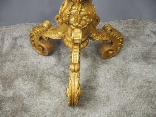 CHARLES II STYLE CARVED AND GILDED TORCHERE - ADDITIONAL PHOTO 7