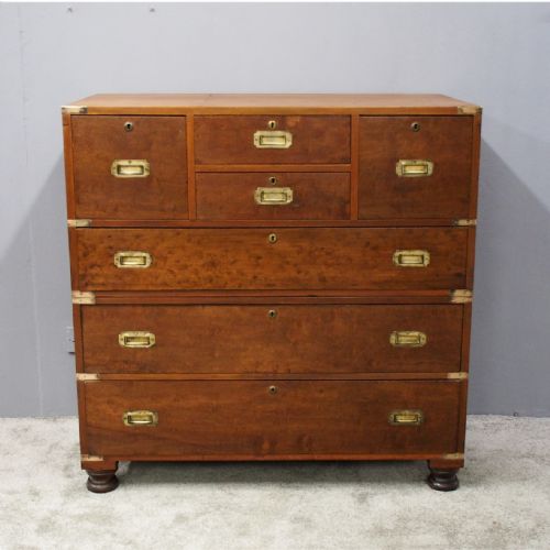 Teak Brass Bound Military Chest