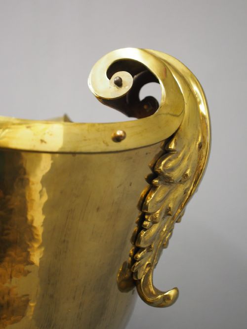 PAIR OF GOTHIC STYLE CAST BRASS STANDS AND URNS - ADDITIONAL PHOTO 9