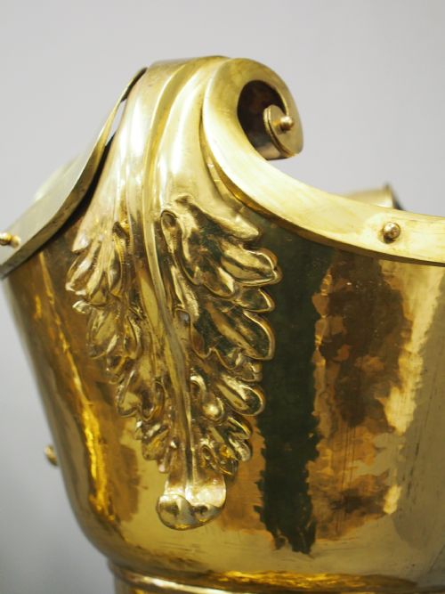 PAIR OF GOTHIC STYLE CAST BRASS STANDS AND URNS - ADDITIONAL PHOTO 10