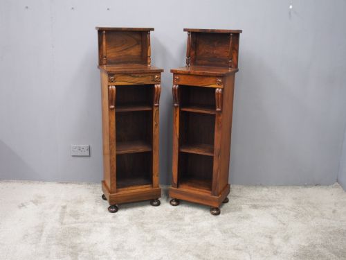 PAIR OF GEORGE IV ROSEWOOD BOOKCASES - ADDITIONAL PHOTO 1