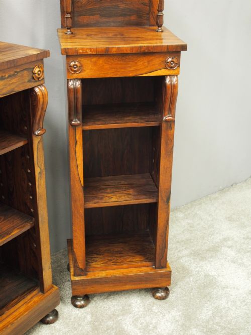 PAIR OF GEORGE IV ROSEWOOD BOOKCASES - ADDITIONAL PHOTO 5