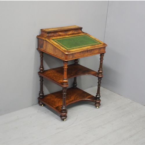Burr Walnut Inlaid Davenport Desk

