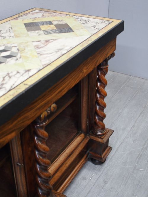 WILLIAM IV MARBLE TOP ROSEWOOD CABINET - ADDITIONAL PHOTO 8